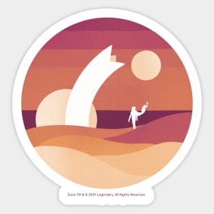 Minimalist Arrakis, Sunset Sticker